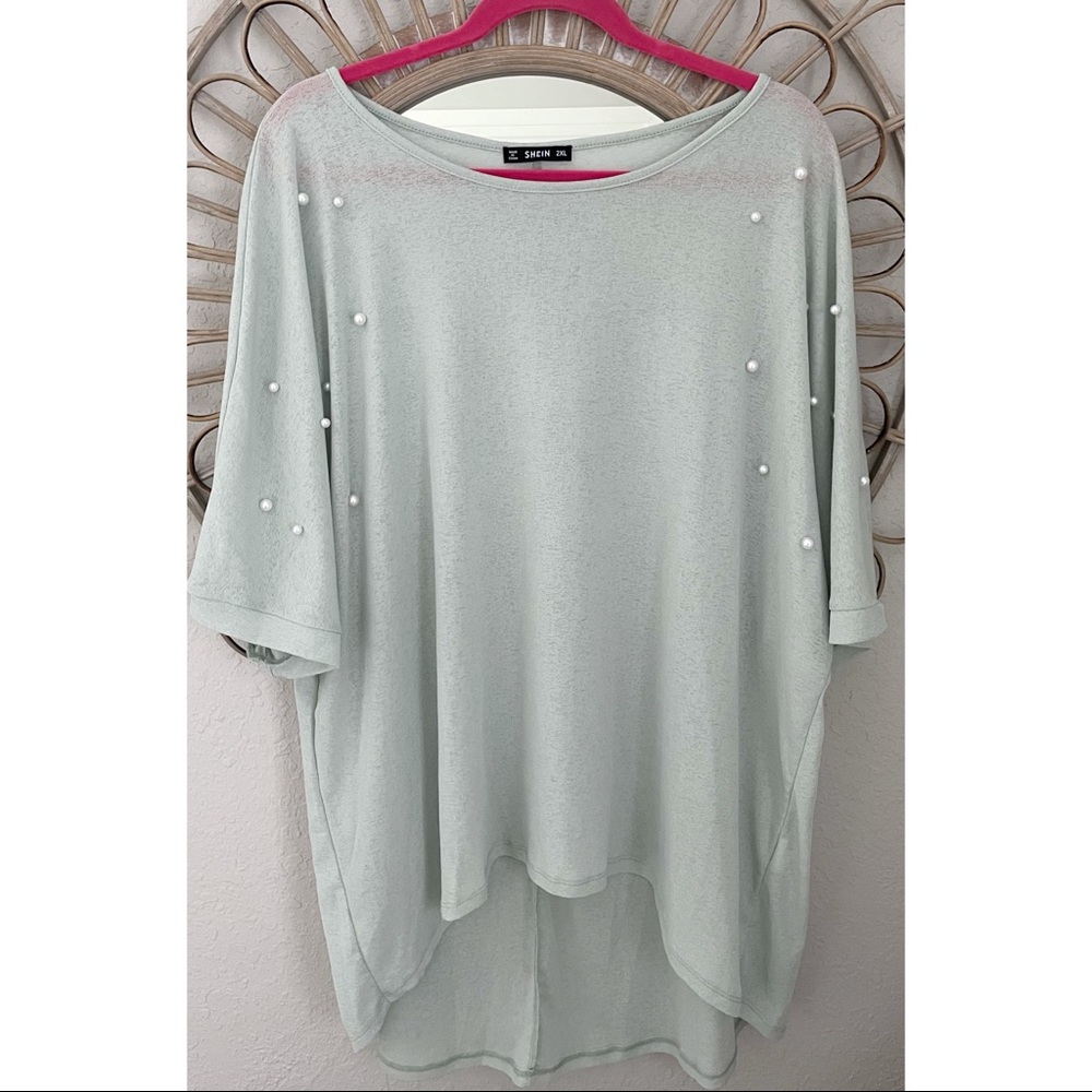 Mint tunic length shirt